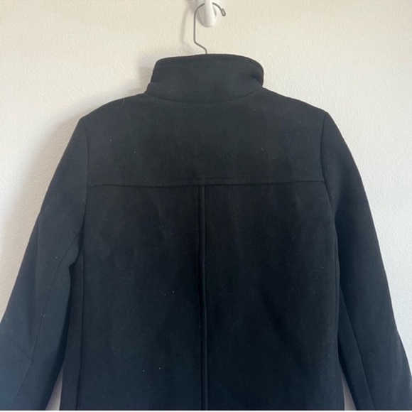 NWT J. Crew Factory Button-neck City Coat Jacket in Black Size: 2P - Picture 10 of 11